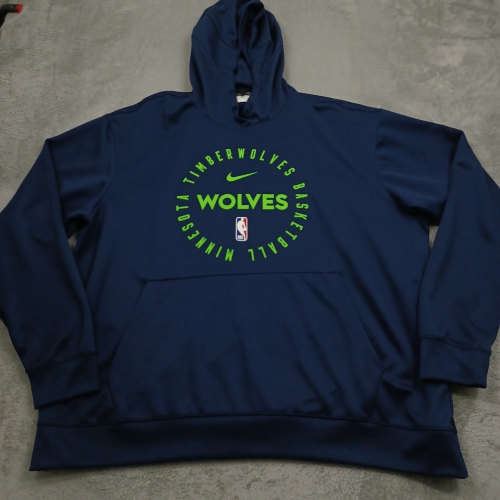 Minnesota Timberwolves Sweater Mens XXLT Blue Hoodie Nike Basketball NBA